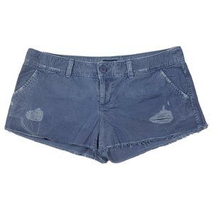American Eagle Frayed Womens Shorts Size 10 Blue